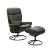 Stressless Rome With Adjustable Headrest Chair and Footstool Original Base