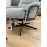 Scandi 1000 Large Chair & Footstool in Camilla Grey Fabric