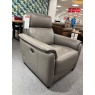 Auckland Power Recliner Chair in Elephant Grey Leather