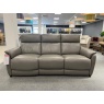 Auckland 3 Seater Power Recliner Sofa in Elephant Grey Leather
