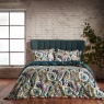 Edinburgh Weavers Aretha Paisley Printed Cotton Sateen Piped Teal/Olive Duvet Cover Set