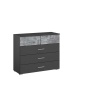 Korbach Stone Grey & Metallic Grey 2+3 Drawer Chest