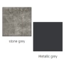 Korbach Stone Grey & Metallic Grey Wide 4 Drawer Chest