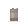 Stuttgart Soft Grey/Alpine White 197cm Height 3 Door Combination Wardrobe