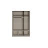 Stuttgart Soft Grey/Alpine White 197cm Height 3 Door Combination Wardrobe