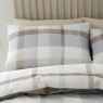 Catherine Lansfield Brushed Cotton Check Natural Duvet Set