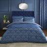 Catherine Lansfield Signature Art Deco Pearl Navy Blue Duvet Set