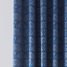Catherine Lansfield Signature Art Deco Pearl Lined Eyelet Curtains 66x72- Navy Blue