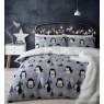 Catherine Lansfield Cosy Penguin Fleece Grey Duvet Set