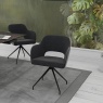 Akante Chicago Swivel Dining Chair - Charcoal