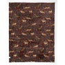 Deyongs Deyongs Fox & Deer Printed Fleece Sherpa Reverse - Mulberry