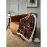 Deyongs Deyongs Fox & Deer Printed Fleece Sherpa Reverse - Mulberry