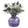 Dartington Cushion Vase Amethyst Small Filled with Flowers