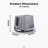 Tower T20082GRY Solitaire 2 Slice Toaster - Grey