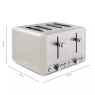 Tower T20051MSH Cavaletto 4 Slice Toaster - Latte