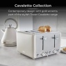 Tower T20051MSH Cavaletto 4 Slice Toaster - Latte