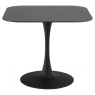 Malta Square Ceramic 90cm Dining Table - Matt Black