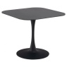 Malta Square Ceramic 90cm Dining Table - Matt Black