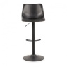 Oregon Height Adjustable Faux Leather Swivel Bar Stool - Vintage Black