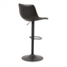 Oregon Height Adjustable Faux Leather Swivel Bar Stool - Vintage Black