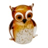 Objets D'art Glass Figurine - Amber/White Owl