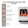 Warmlite WL46018W Stirling 2kW Electric Stove Fire - White