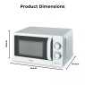 Tower T24042WHT 800W Manual Solo Microwave 20L - White
