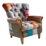 Jester Harlequin Patchwork Accent Chair