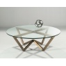 Angle Circular Glass Coffee Table