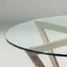Angle Circular Glass Coffee Table