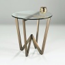 Angle Circular Glass Side Table