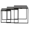 Katrine Ceramic Nest Of Tables - Black