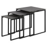 Katrine Ceramic Nest Of Tables - Black