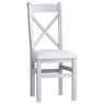 Easton Cross Back Dining Chair With Fabric Seat - Grey