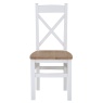 Easton Cross Back Dining Chair With Wooden Seat - Grey