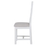 Easton Ladder Back Dining Chair With Fabric Seat - White