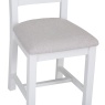 Easton Ladder Back Dining Chair With Fabric Seat - White