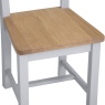 Easton Ladder Back Dining Chair With Wooden Seat - Grey