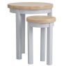 Easton Round Nest of 2 Tables - Grey