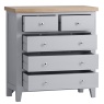Easton 2 Over 3 Chest of Drawers - Grey