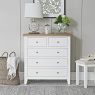Easton 2 Over 3 Chest of Drawers - White