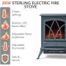 Warmlite WL46018G Stirling Electric Stove Fire - Grey