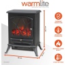 Warmlite WL46018 Stirling Electric Stove Fire - Black