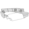 Franklin 4 Seater Standard Back Corner Sofa Bed With Footstool