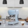 Smeg ECF02PBUK Espresso Coffee Machine - Pastel Blue