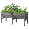 VegTrug VegTrug Medium Classic Raised Planter - Grey Wash Wood