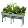VegTrug Medium Wall Hugger Raised Planter - Grey Wash Wood