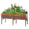 VegTrug Aluminium Raised Planter 1.8m - Teak Wood Effect