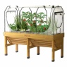 VegTrug Medium Classic Raised Planter, Greenhouse Frame & Multi-Cover Set - 1.8m