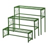 VegTrug 3 Piece Metal Nesting Plant Stand Set - Sage Green